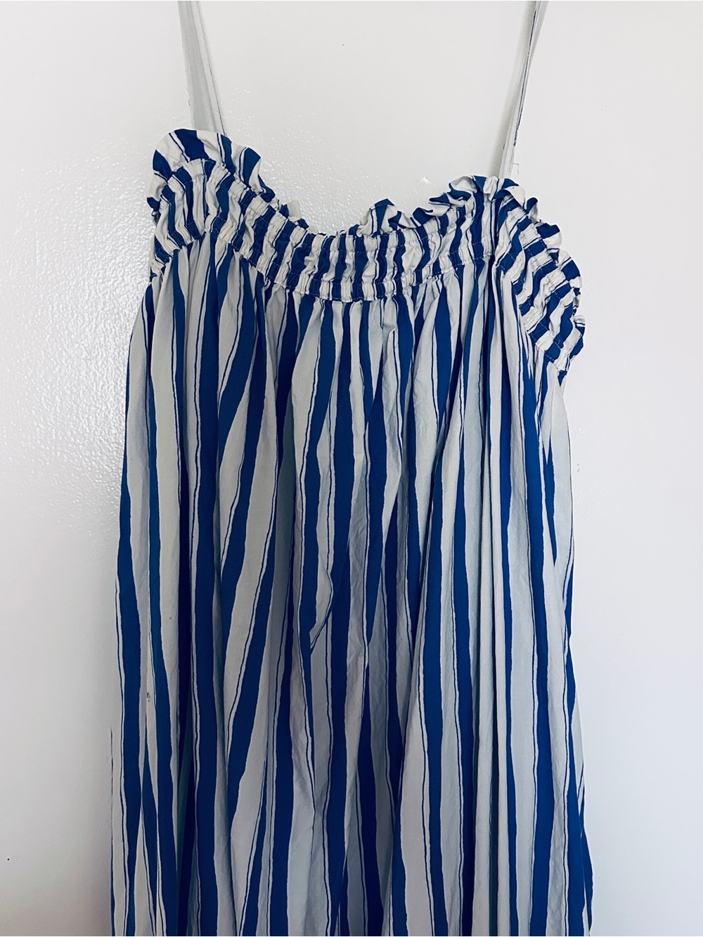 Madewell Blue and White Striped Midi Dress - Picture 2 of 2